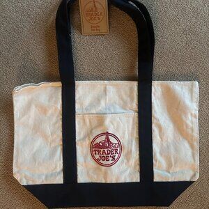 Trader Joe’s Canvas Tote Bag - Navy Blue - NWT